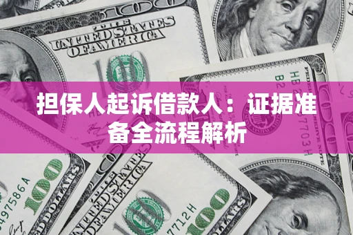 武汉担保人起诉借款人：证据准备全流程解析